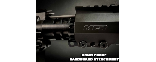 Close up of DS-15 MFR Handguard Attachment