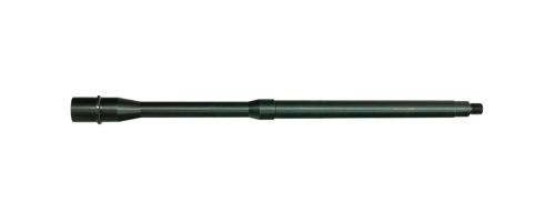 Angled top down view of a 16 inch Socom profile nitride 1 in 10 twist 9mm barrel