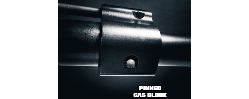 Close Up of Ds15 MFR Pinned Gas Block